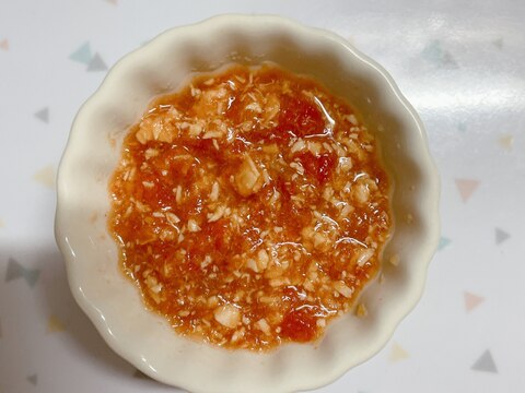 離乳食中期以降☆鶏ササミのトマト煮